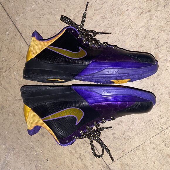 Nike Zoom Kobe 5 Protro Sneaker GS Size 5Y‎ Black LAKERS Basketball 386647-071 - Picture 5 of 12